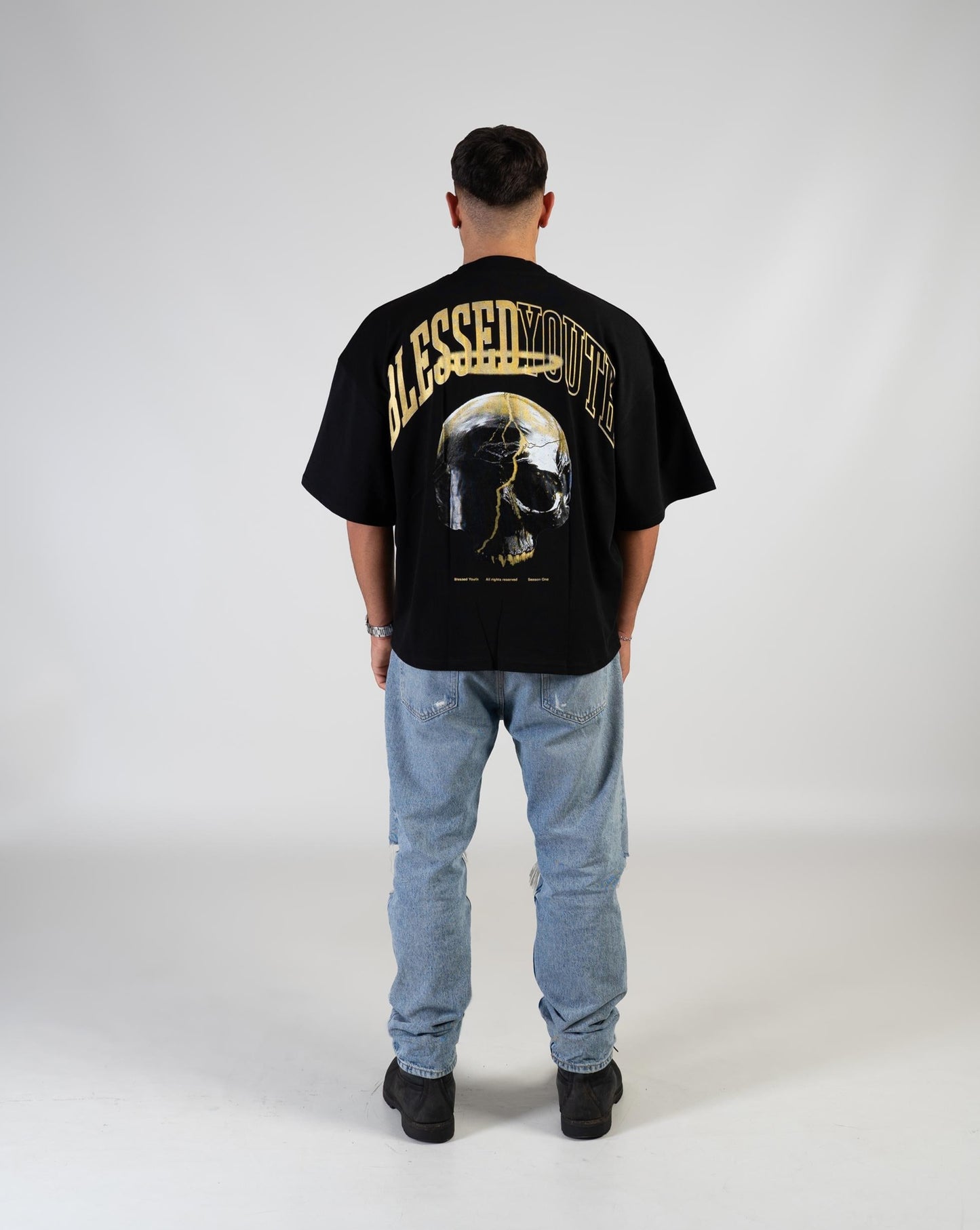 Skull & Gold ~ T-Shirt print Oversized