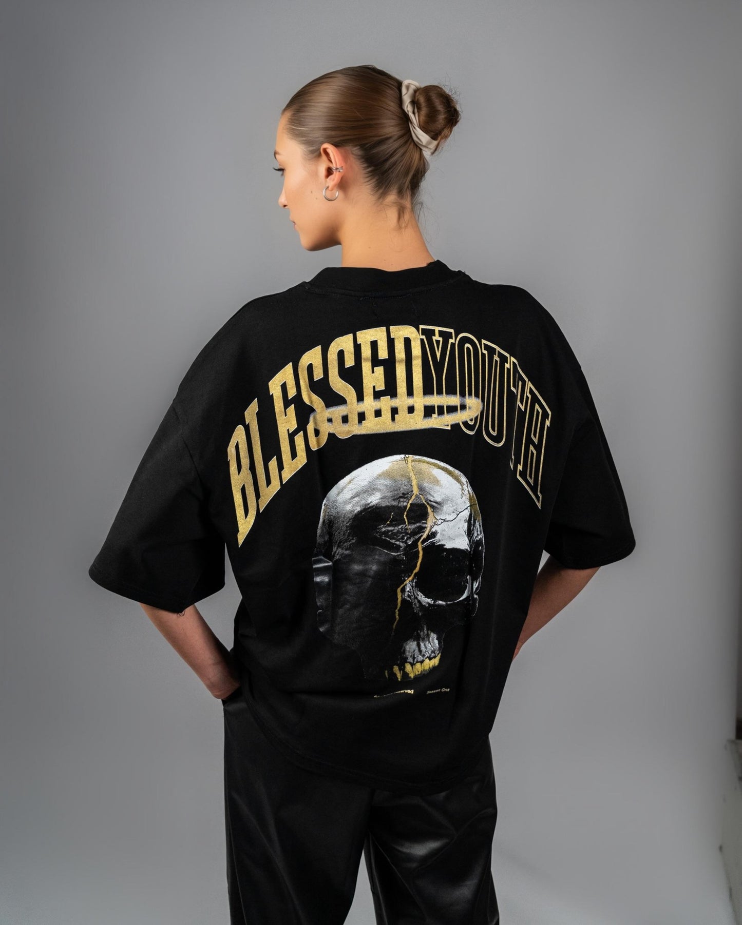 Skull & Gold ~ T-Shirt print Oversized