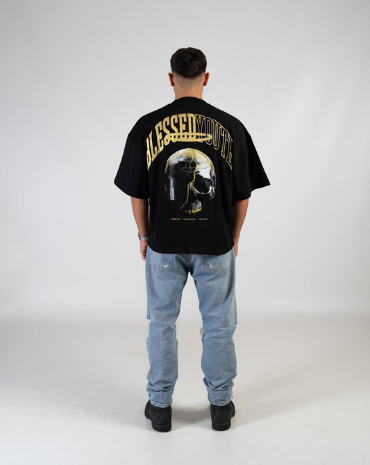 Skull & Gold ~ T-Shirt print Oversized