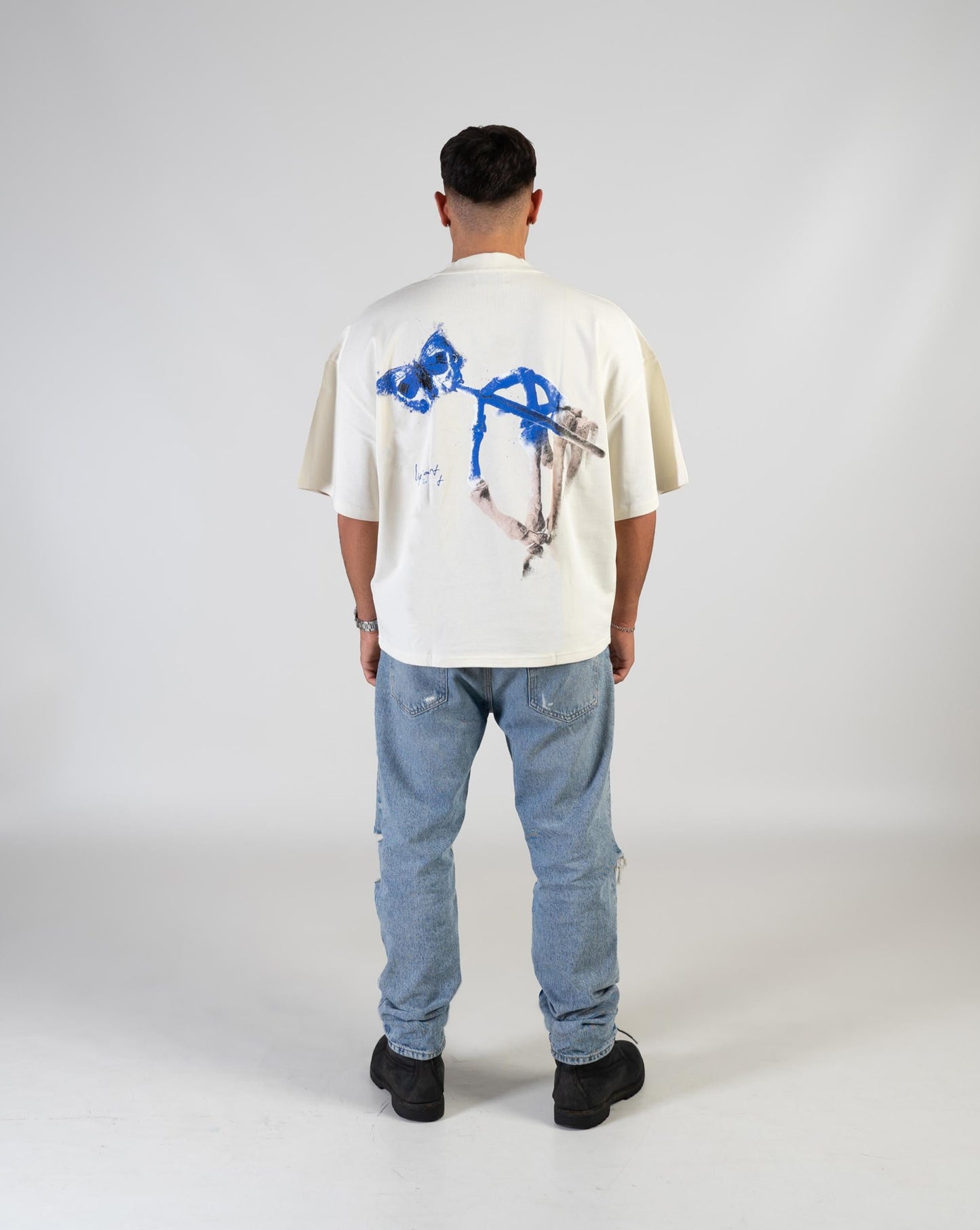 Blue Butterfly  ~ T-Shirt print Oversized