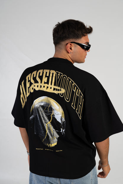 Skull & Gold ~ T-Shirt print Oversized