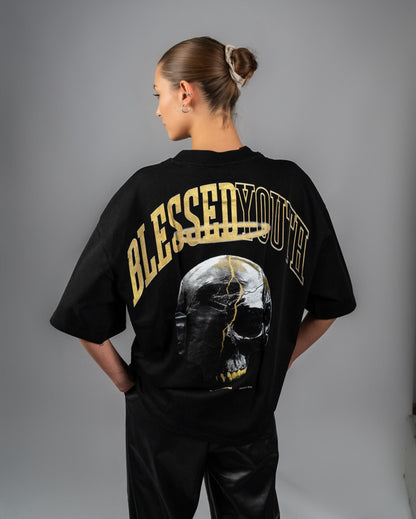 Skull & Gold ~ T-Shirt print Oversized