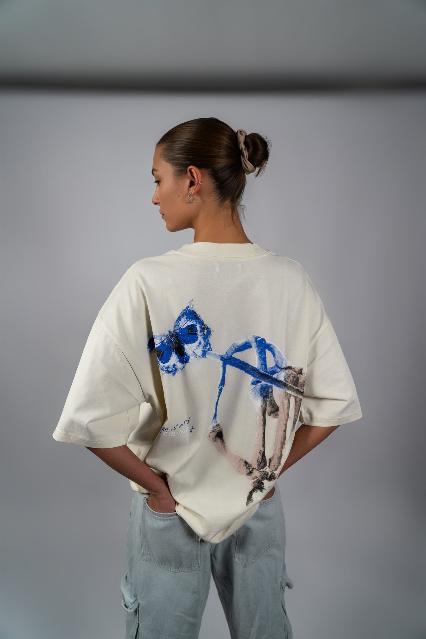 Blue Butterfly  ~ T-Shirt print Oversized